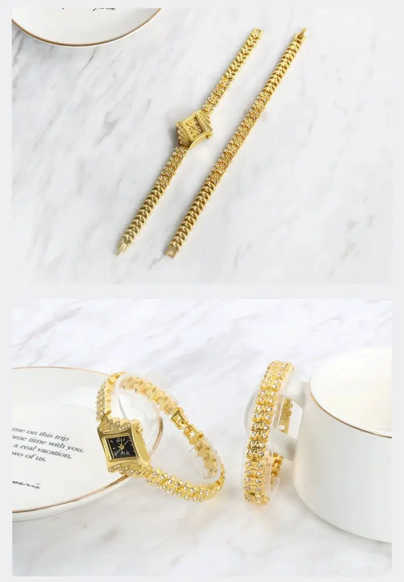Korean Style Diamond Bracelet Watch Set for Women — feature 16