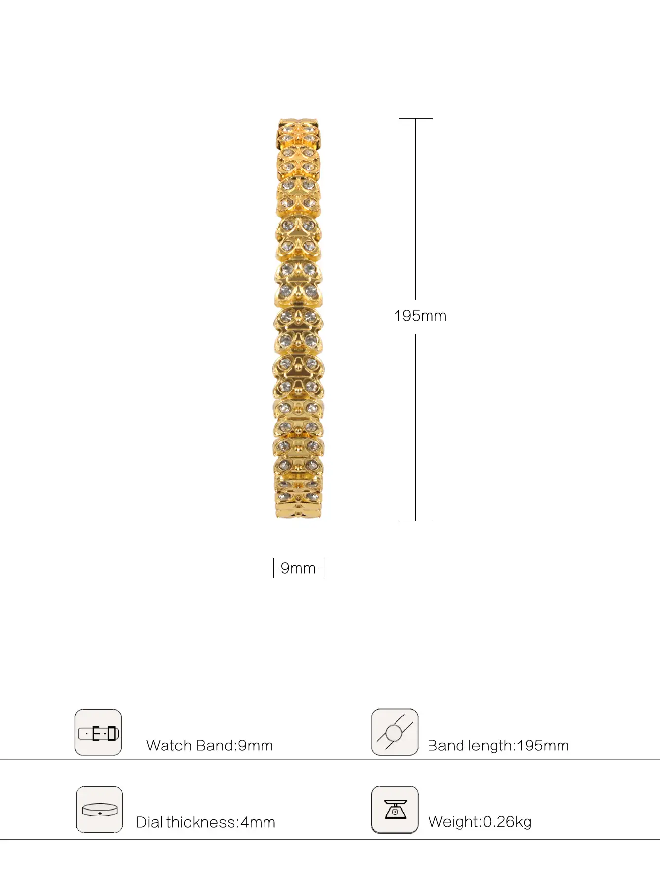 Korean Style Diamond Bracelet Watch Set for Women — feature 2