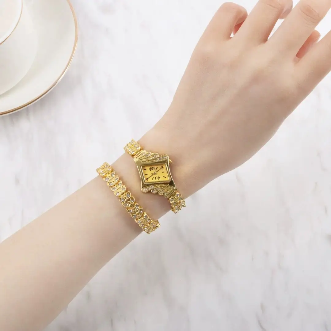 Korean Style Diamond Bracelet Watch Set for Women — feature 24