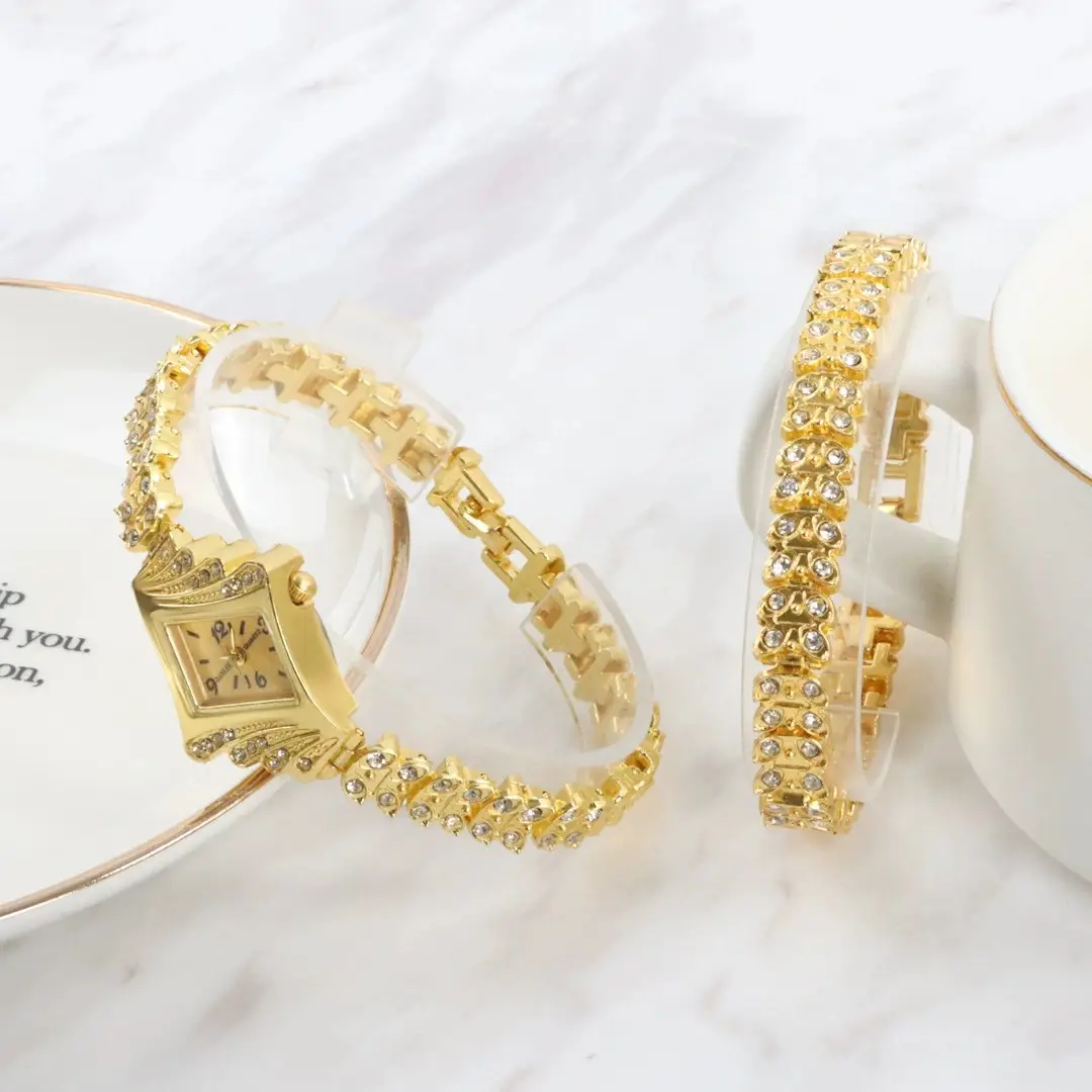 Korean Style Diamond Bracelet Watch Set for Women — feature 32