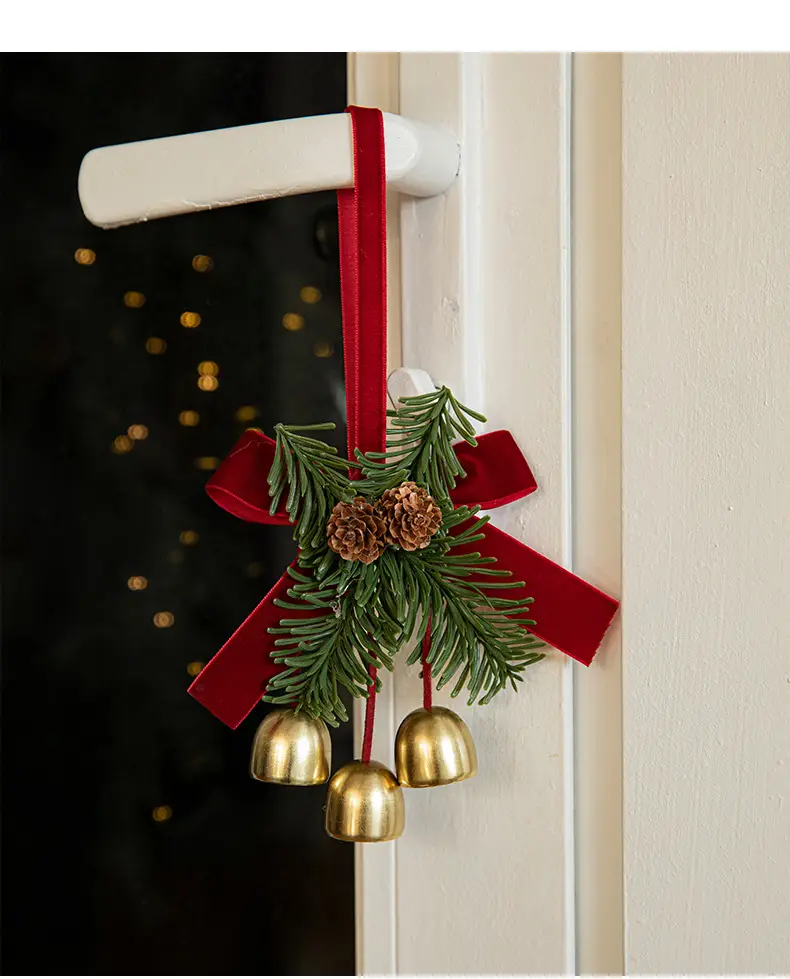 Christmas Bell Pendant with Pinecone Decor 16cm — feature 3
