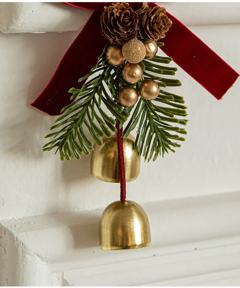 Christmas Bell Pendant with Pinecone Decor 16cm — feature 9