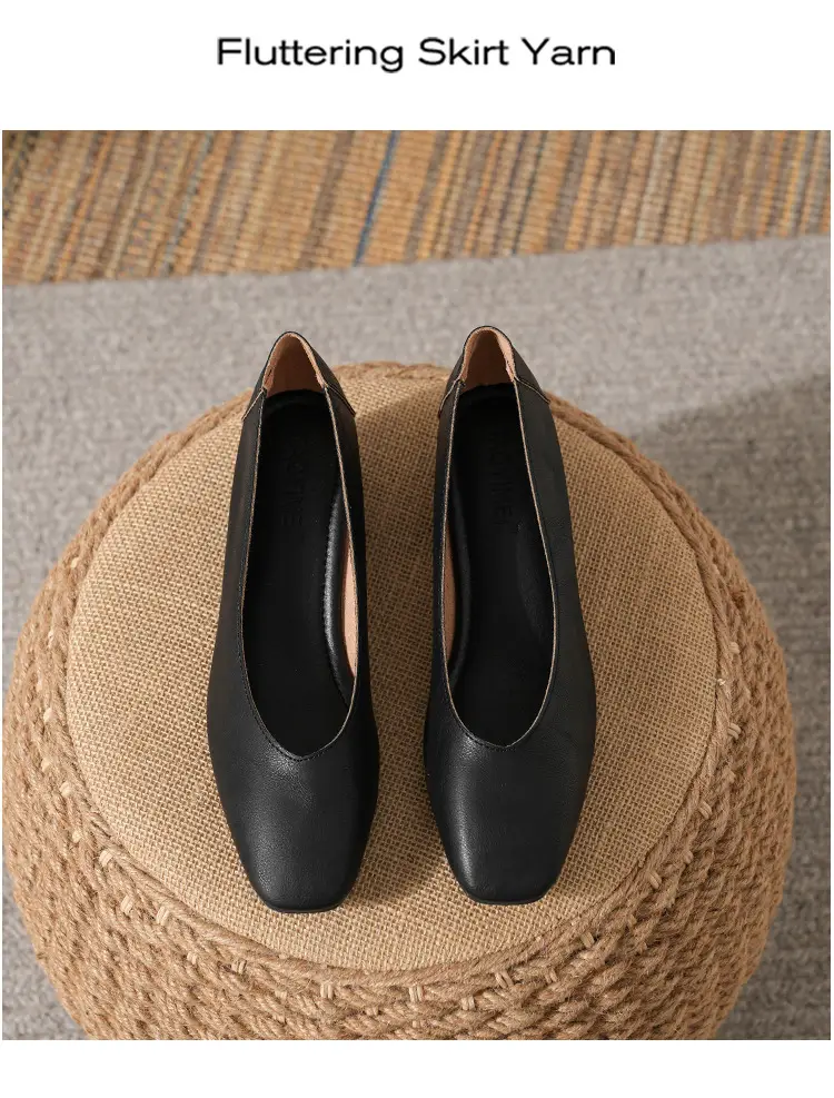 Commuter Milk Shoes Women's Retro Soft Leather V-Mouth Mid-Heel Fairy High Heels Women's Thick Heel Mary Jane Shoes Women's Shoes Women's Summer — feature 16