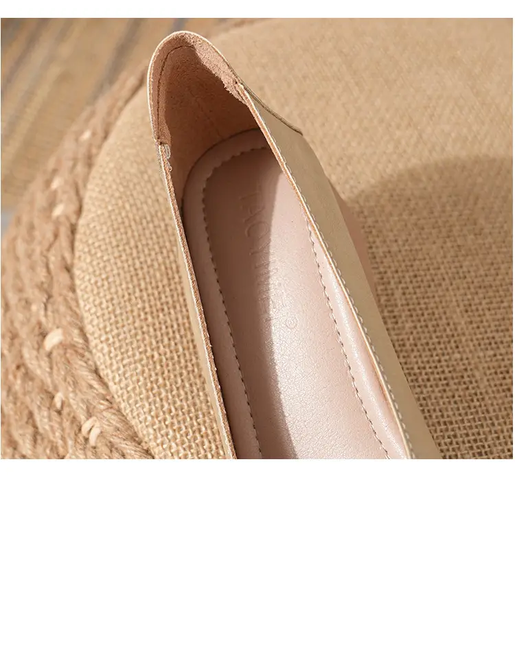 Commuter Milk Shoes Women's Retro Soft Leather V-Mouth Mid-Heel Fairy High Heels Women's Thick Heel Mary Jane Shoes Women's Shoes Women's Summer — feature 5
