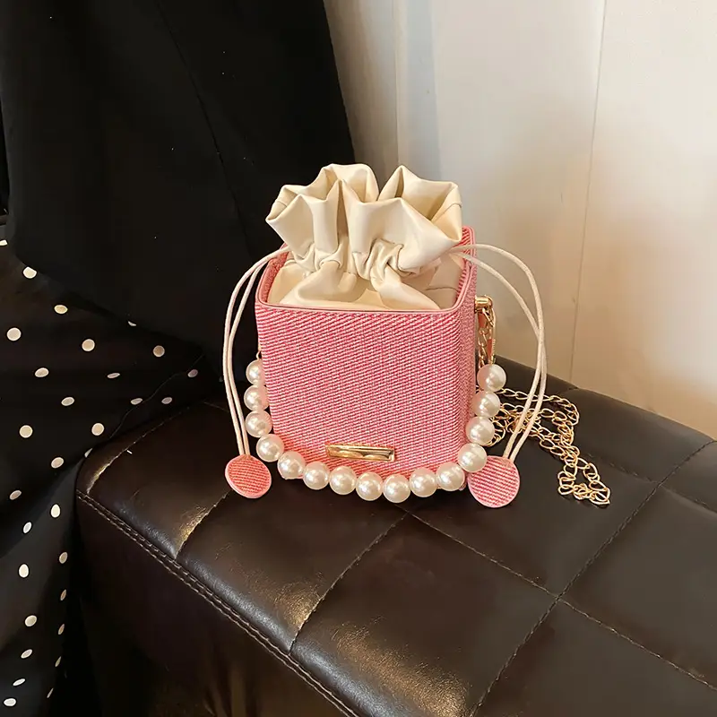Women's Pearl Shoulder Crossbody Bag Cream 2024 - Image 7