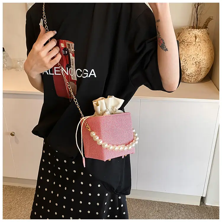 Women's Pearl Shoulder Crossbody Bag Cream 2024 — feature 10