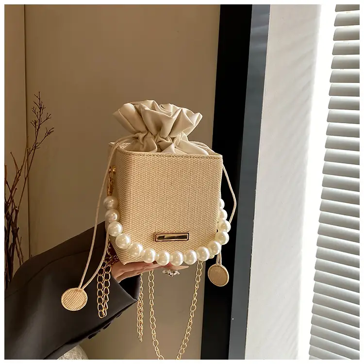 Women's Pearl Shoulder Crossbody Bag Cream 2024 — feature 13