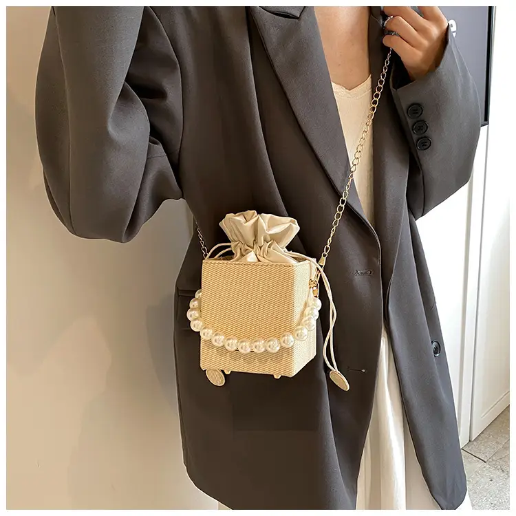 Women's Pearl Shoulder Crossbody Bag Cream 2024 — feature 15