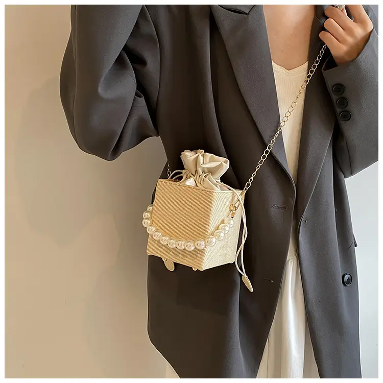 Women's Pearl Shoulder Crossbody Bag Cream 2024 — feature 16