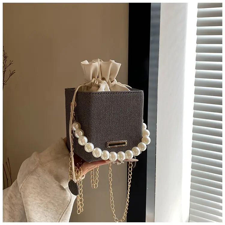 Women's Pearl Shoulder Crossbody Bag Cream 2024 — feature 17