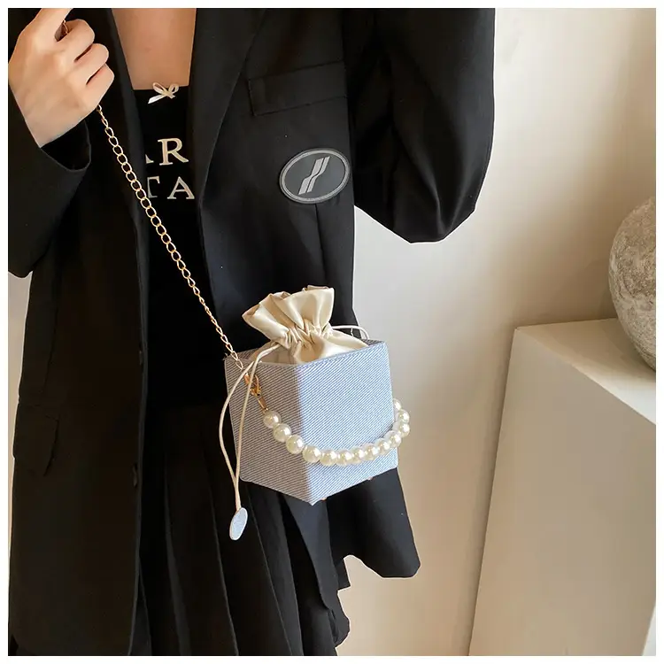 Women's Pearl Shoulder Crossbody Bag Cream 2024 — feature 25