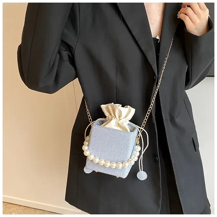 Women's Pearl Shoulder Crossbody Bag Cream 2024 — feature 26