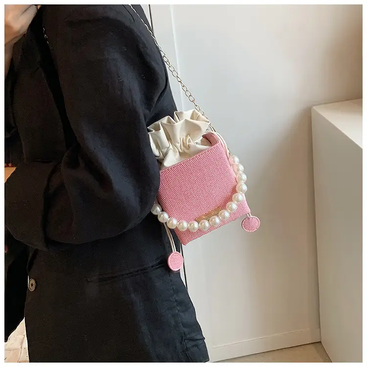 Women's Pearl Shoulder Crossbody Bag Cream 2024 — feature 29