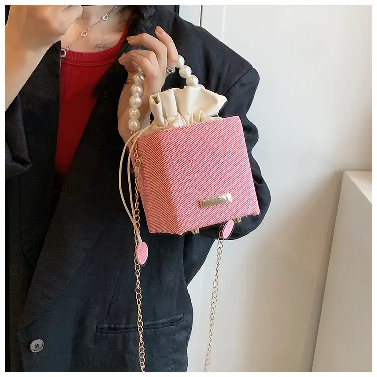 Women's Pearl Shoulder Crossbody Bag Cream 2024 — feature 30