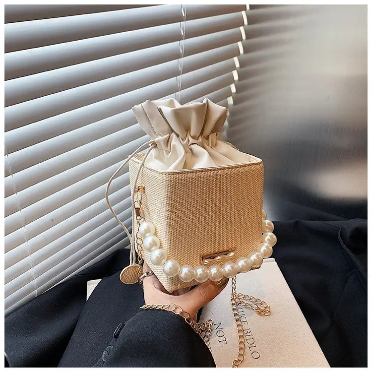 Women's Pearl Shoulder Crossbody Bag Cream 2024 — feature 37