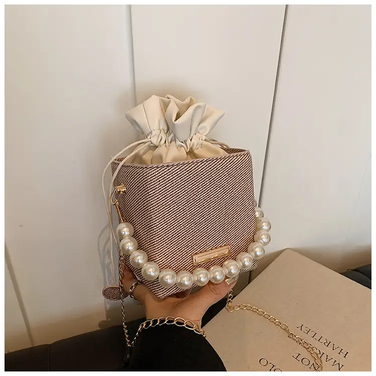 Women's Pearl Shoulder Crossbody Bag Cream 2024 — feature 41