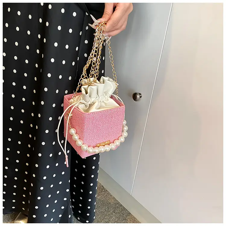 Women's Pearl Shoulder Crossbody Bag Cream 2024 — feature 9