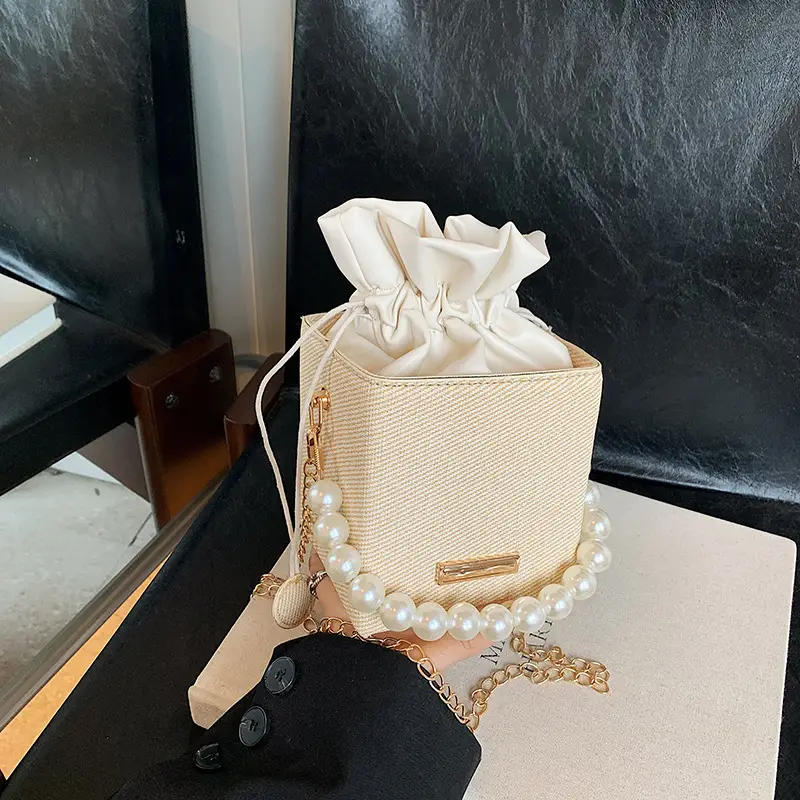 Women's Pearl Shoulder Crossbody Bag Cream 2024 - Image 2