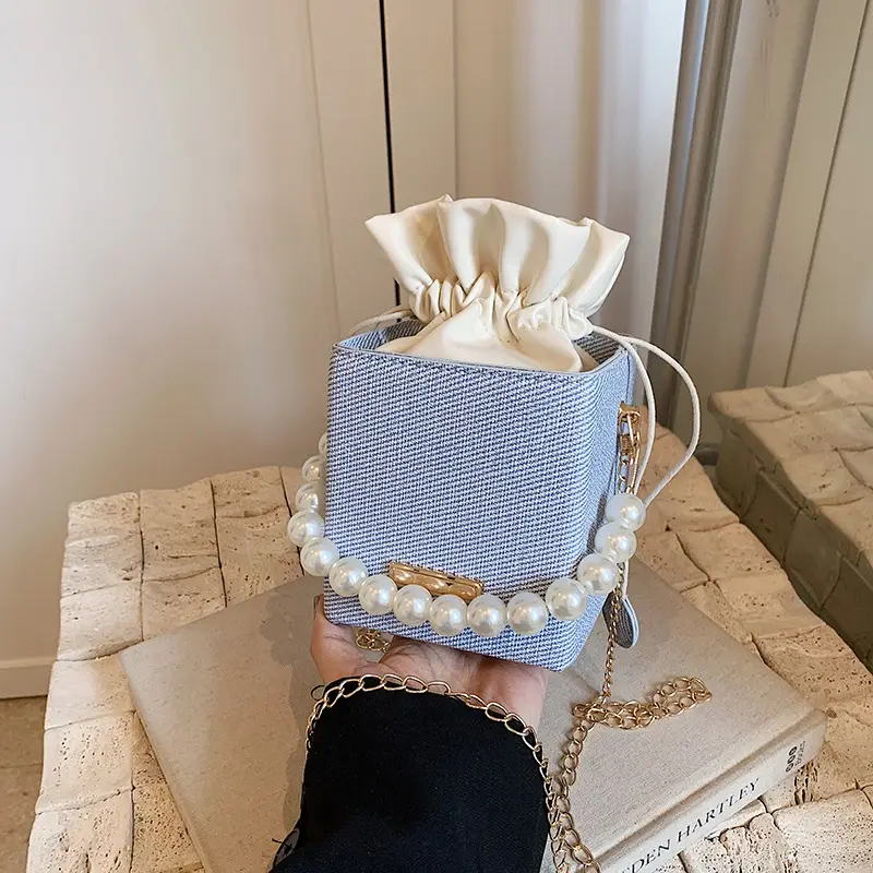 Women's Pearl Shoulder Crossbody Bag Cream 2024 - Image 4