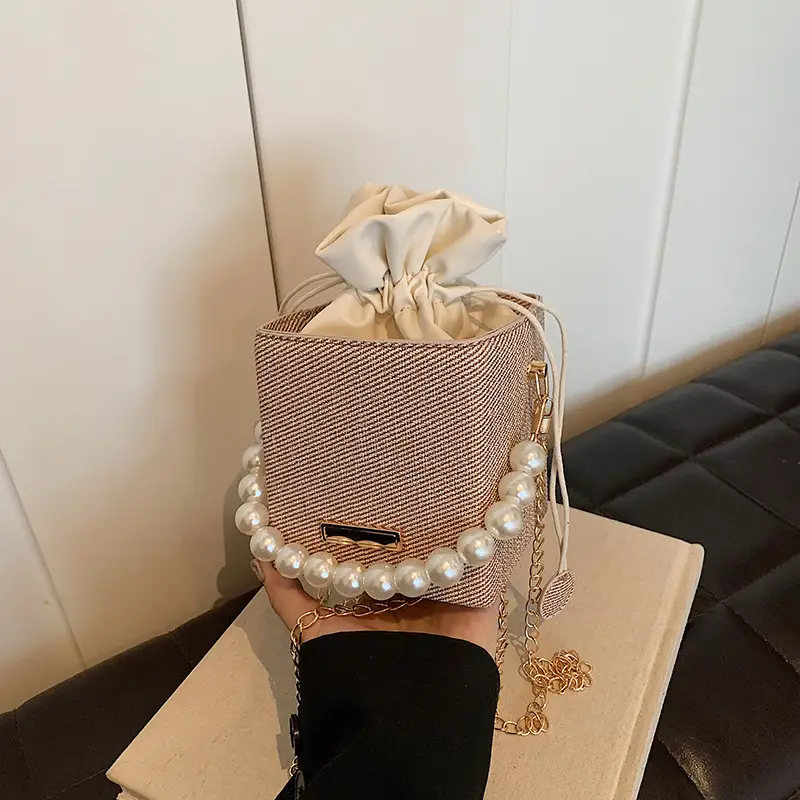 Women's Pearl Shoulder Crossbody Bag Cream 2024 - Image 5