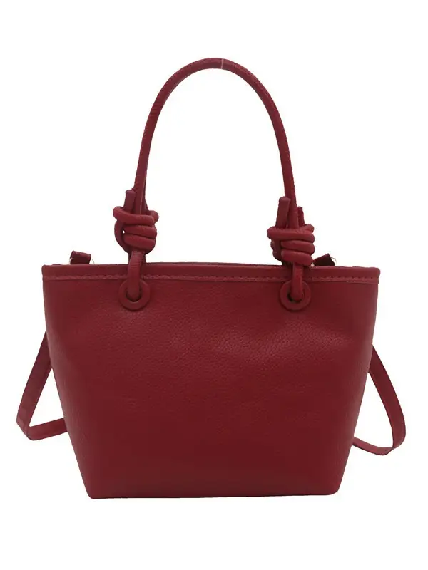 Women's One-Shoulder Crossbody Wedding Bag Brown with Cute Charm - Image 10