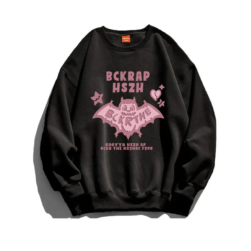 Women's Black Printed Sweatshirt BKKRAP HSZM - Image 4