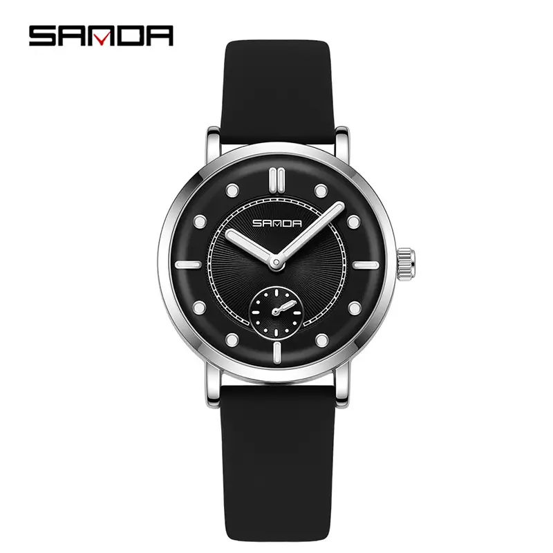Sanda Women's Luminous Quartz Watch Brown Strap - Image 5