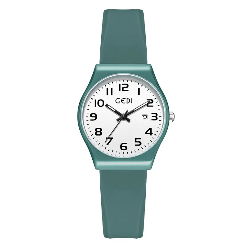 Candy Pink Silicone Calendar Watch for Girls - Image 5