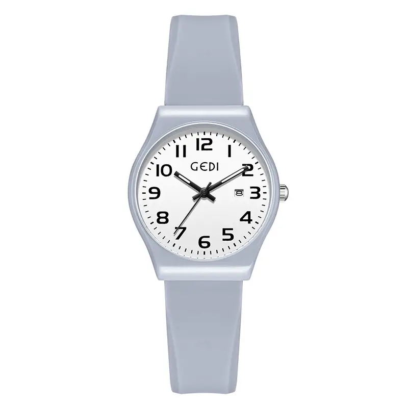 Candy Pink Silicone Calendar Watch for Girls - Image 6