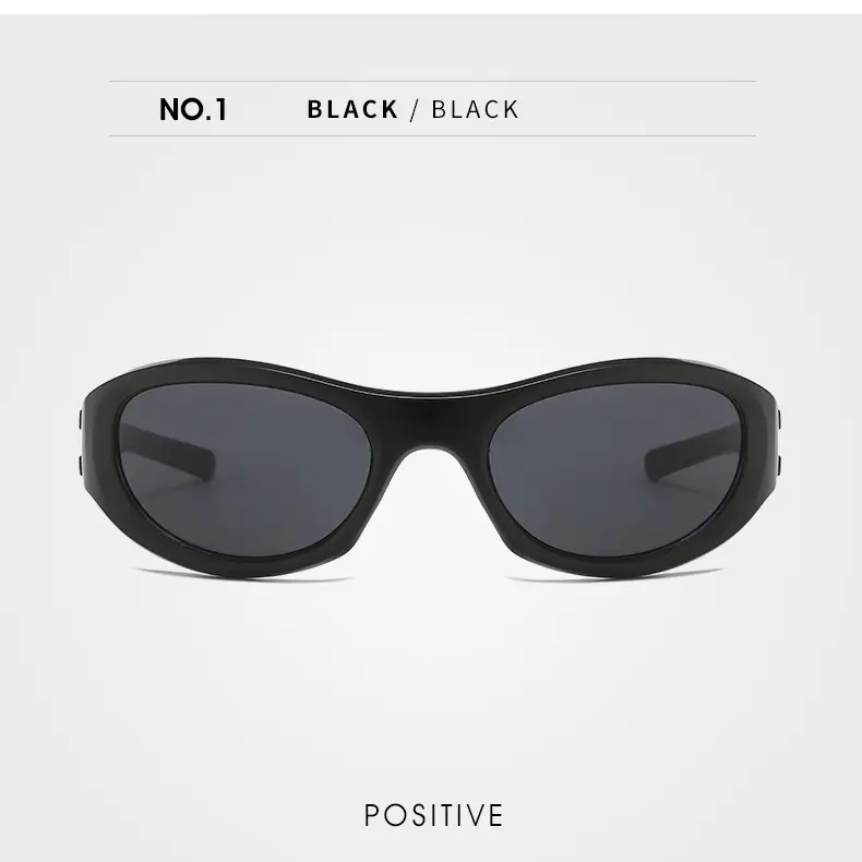 Black Tech Sunglasses for Outdoor Riding & Surfing - Image 2