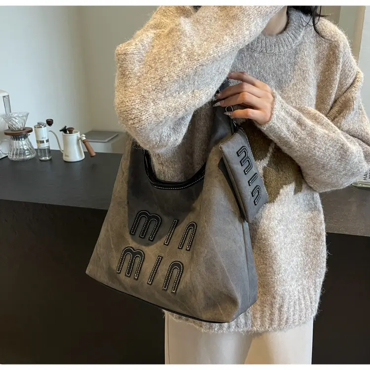 Women Denim Shoulder Bag Vintage Underarm Style Large Capacity — feature 23