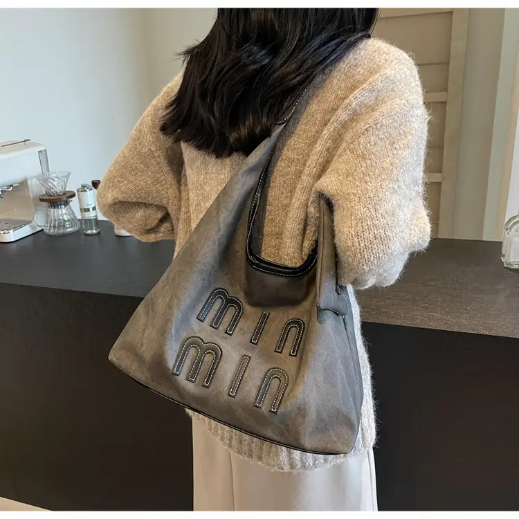 Women Denim Shoulder Bag Vintage Underarm Style Large Capacity — feature 24
