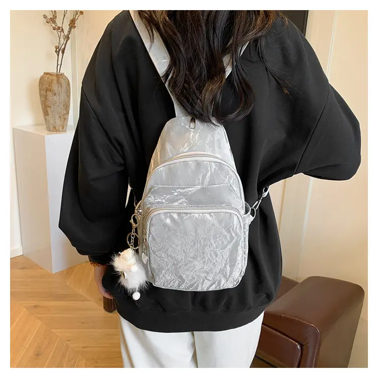 Light Blue Multi-Compartment Women's Shoulder Bag — feature 15