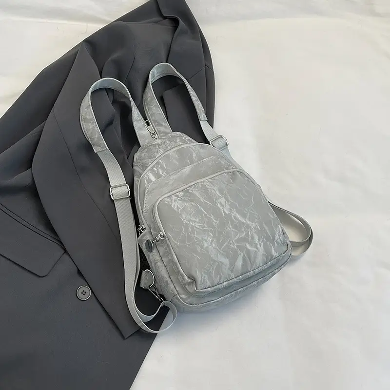 Light Blue Multi-Compartment Women's Shoulder Bag - Image 4