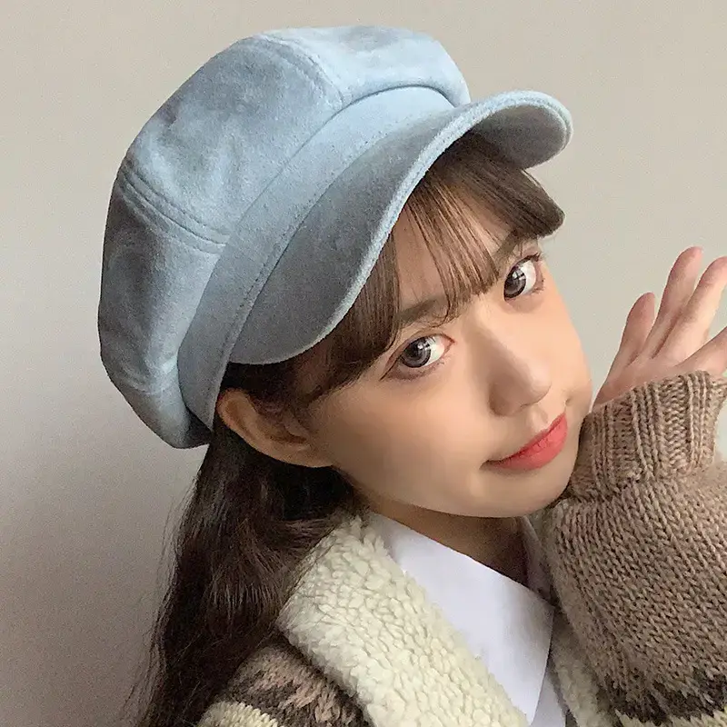 Suede Korean Style Women's Autumn Winter Hat - Image 5