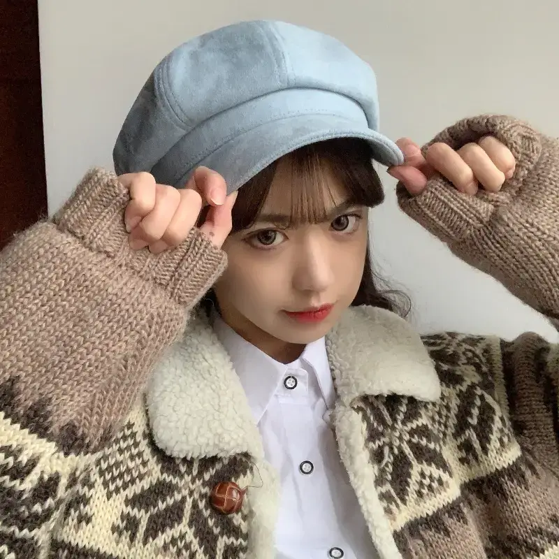 Suede Korean Style Women's Autumn Winter Hat - Image 6