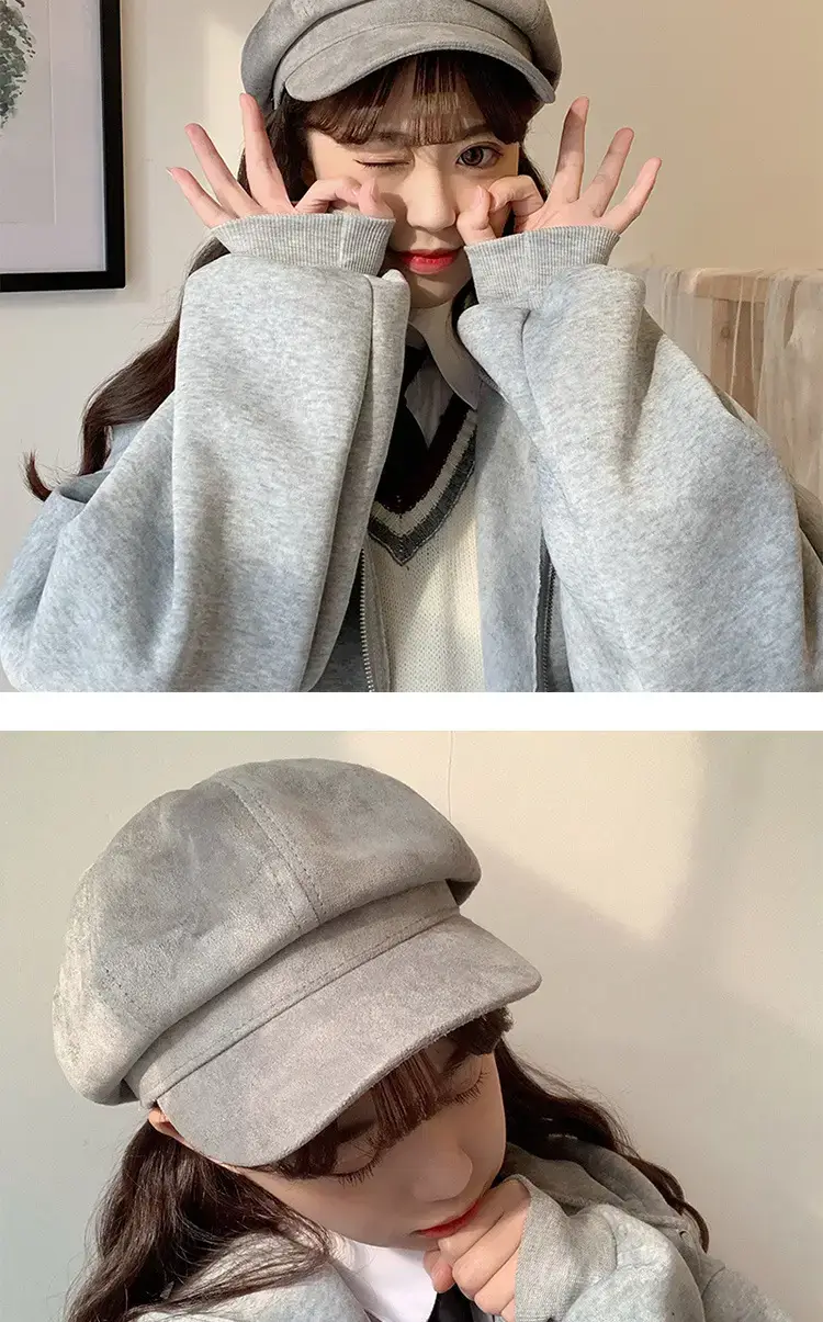 Suede Korean Style Women's Autumn Winter Hat — feature 10
