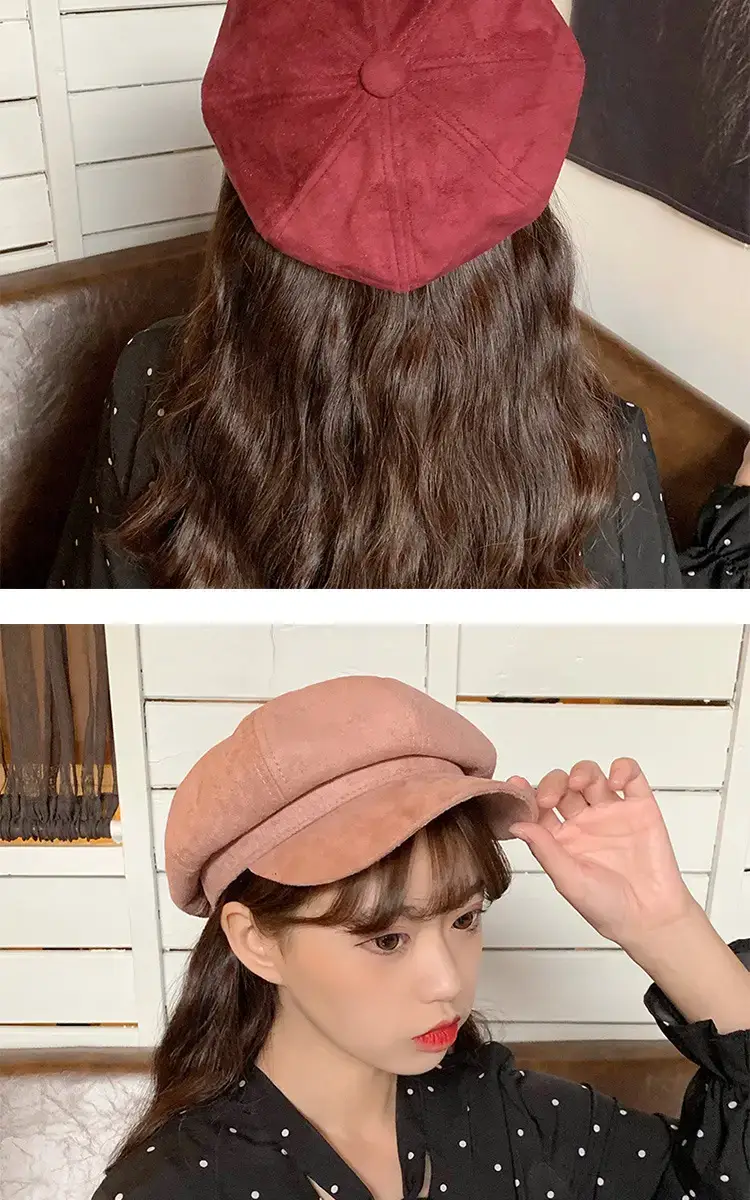 Suede Korean Style Women's Autumn Winter Hat — feature 12