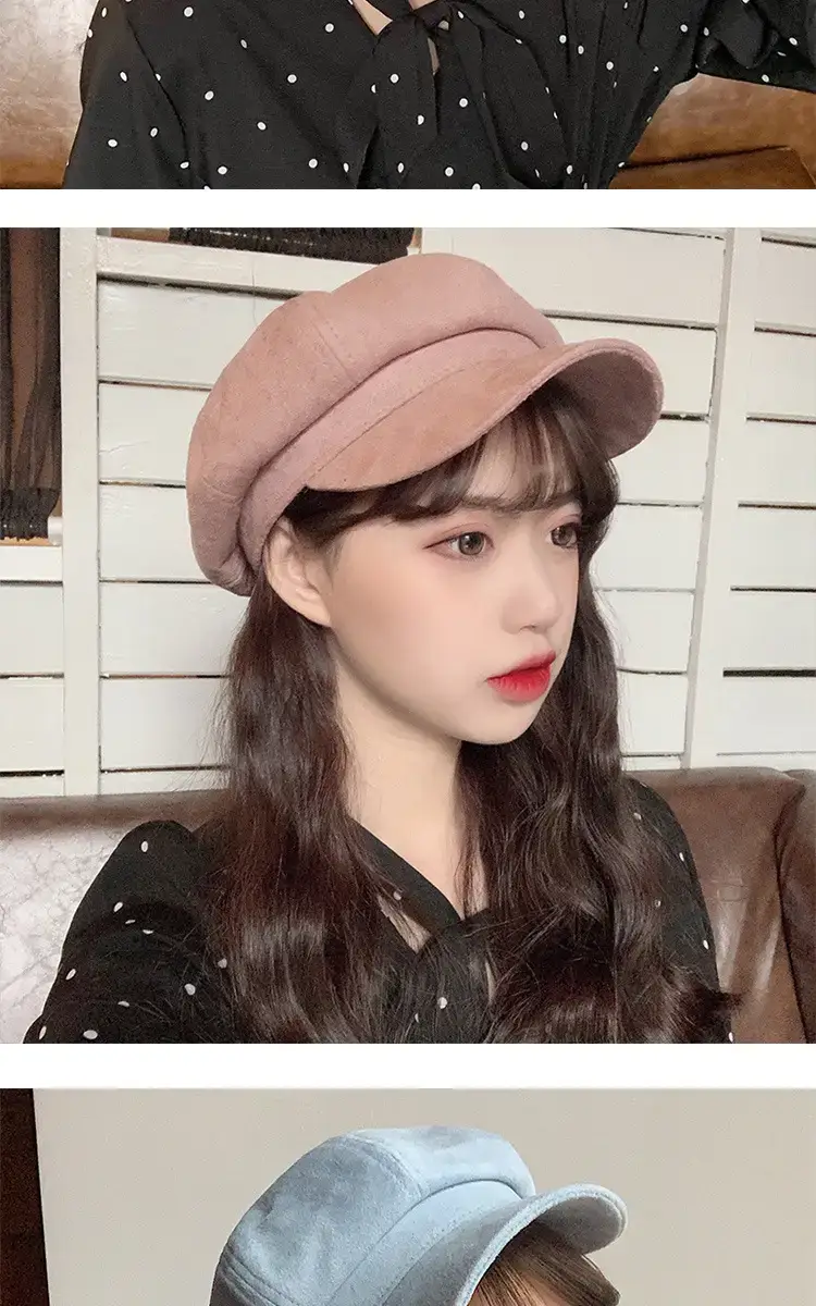 Suede Korean Style Women's Autumn Winter Hat — feature 13