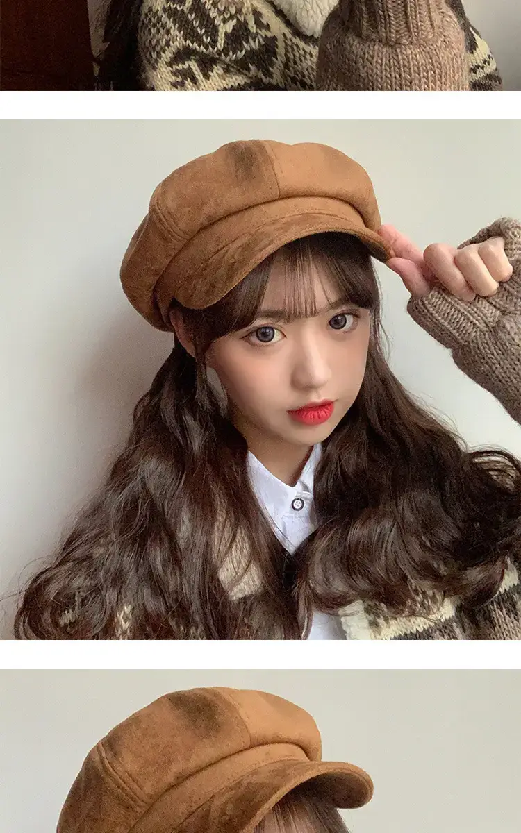Suede Korean Style Women's Autumn Winter Hat — feature 15