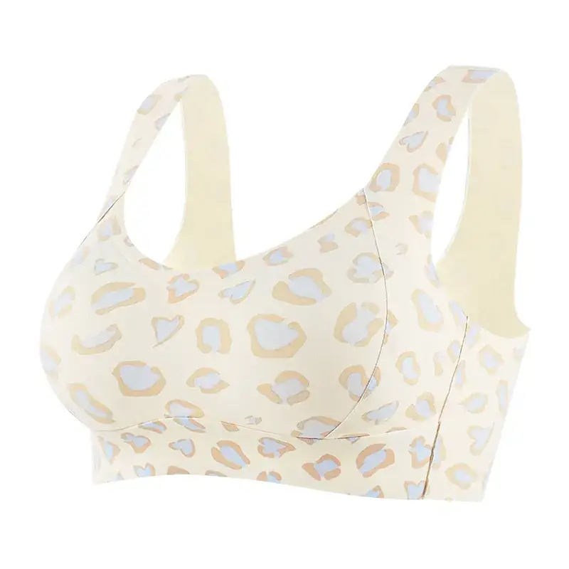 Sexy Leopard Print Women's Pull-Up Rimless Bra - Image 2