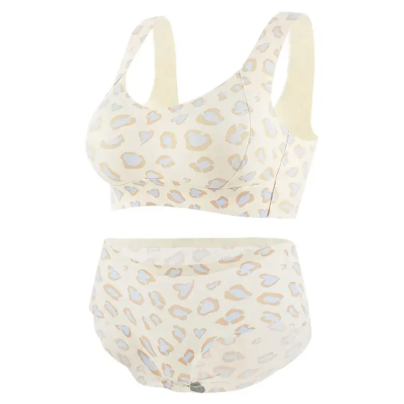 Sexy Leopard Print Women's Pull-Up Rimless Bra - Image 5