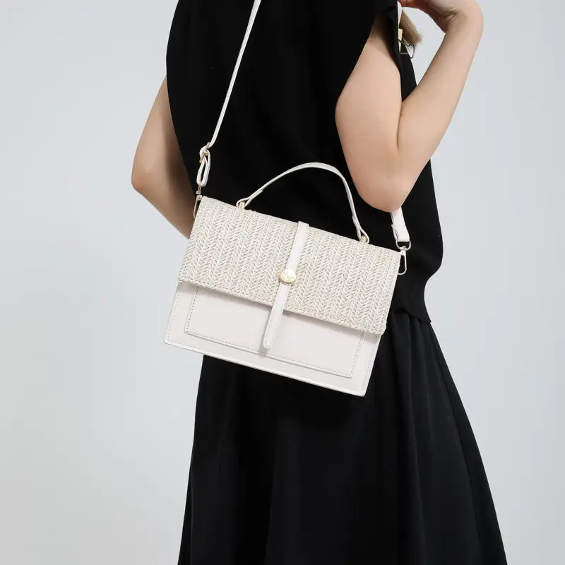 Women's Knitted Crossbody Bag Orange 2024 - Image 8
