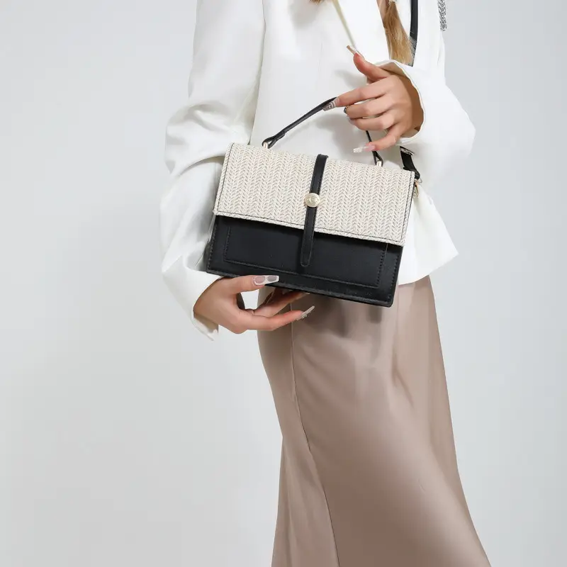 Women's Knitted Crossbody Bag Orange 2024 - Image 9