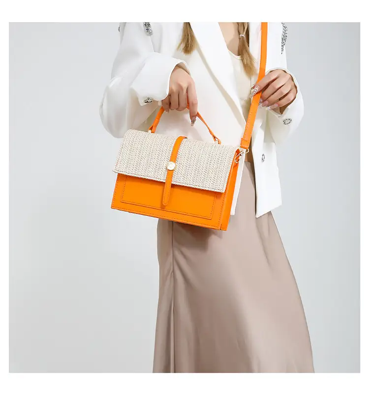 Women's Knitted Crossbody Bag Orange 2024 — feature 24