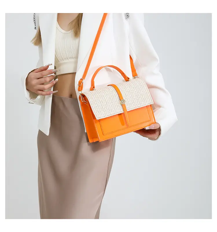 Women's Knitted Crossbody Bag Orange 2024 — feature 25