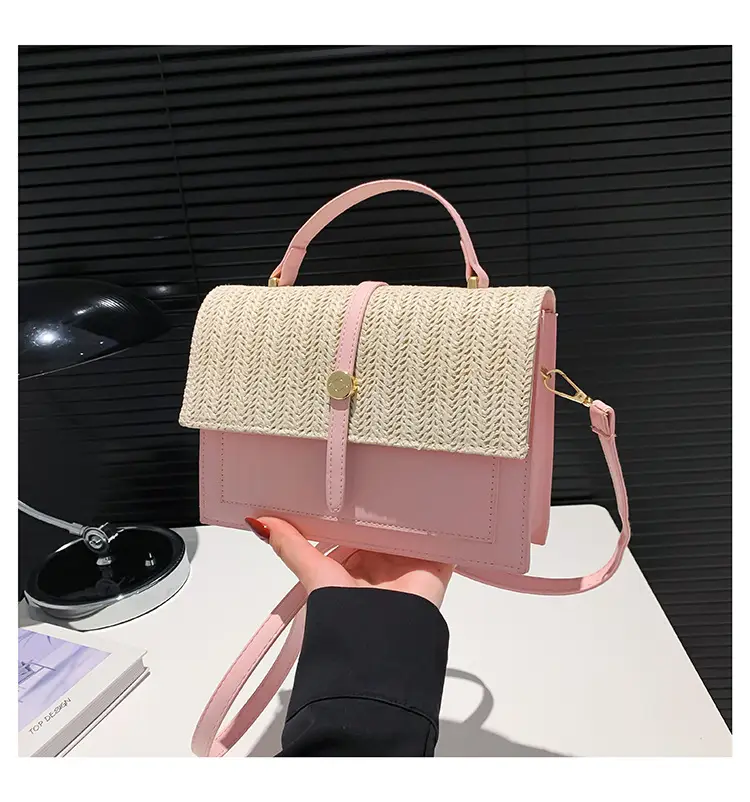 Women's Knitted Crossbody Bag Orange 2024 - Image 2