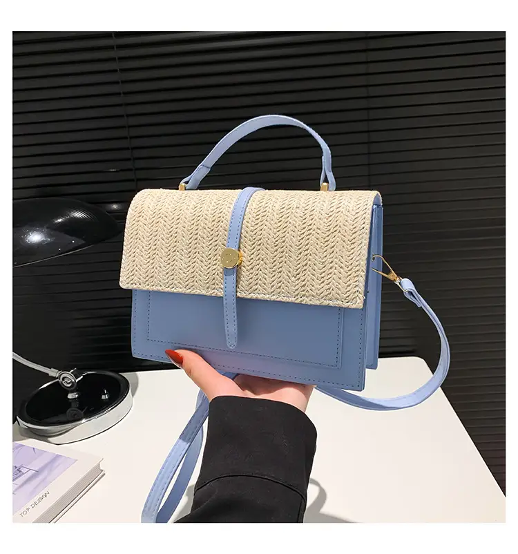 Women's Knitted Crossbody Bag Orange 2024 - Image 3