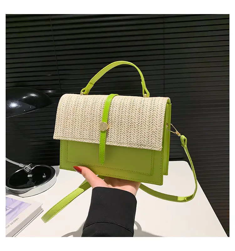 Women's Knitted Crossbody Bag Orange 2024 - Image 4