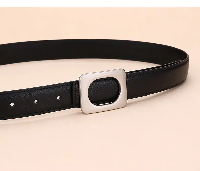 Women's Leather Belt Matte Brown 3.0cm — feature 10